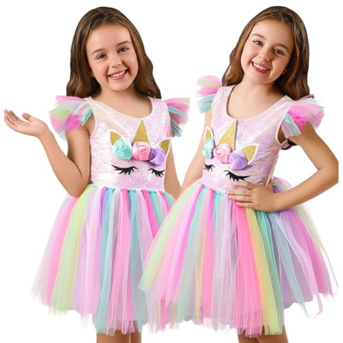 Fantasia Infantil Unicornio Completa para Meninas Crian&ccedil;a P 110 cm