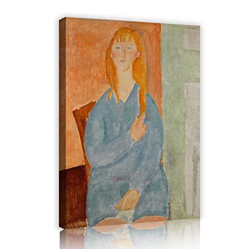 Impression sur toile Amedeo Modigliani 50x75cm jeune fille assise