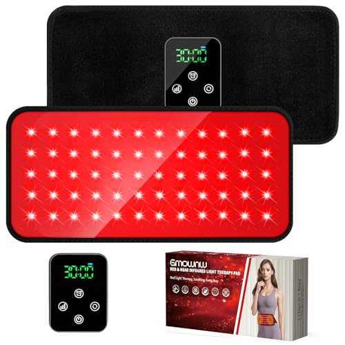 Image of Cordless Red Light Therapy Belt, 3000mAh Battery Rechargeable Magnetic LED Screen Controller, Portable & Cordless, 12.4 inch * 5.7 inch Cordless Infrared Red Light Therapy for Body Back Knee Leg