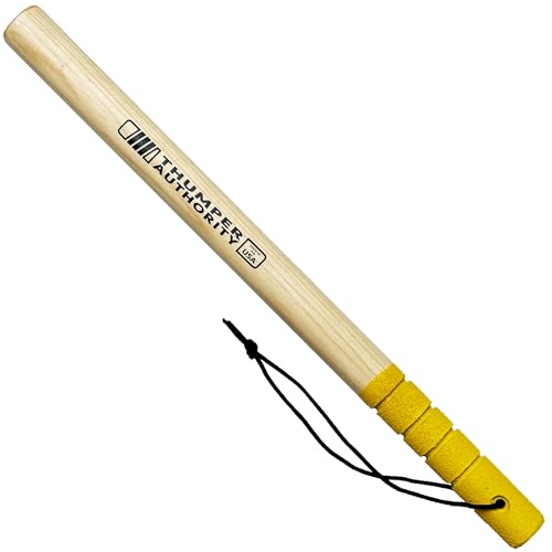Image of 22 inch Hickory Tire Thumper - Made in USA, Durable Truck Tire Pressure Checker, Fish Bat Knocker, Roadside Tool with Sand Grit Coated Non-Slip Grip in Safety Yellow