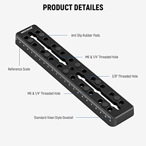 NEEWER 9"/230mm Rail Bar Vixen Style Dovetail Plate - Image 2