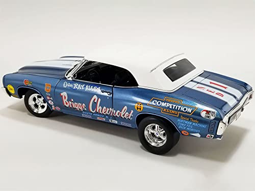 Modelo Chevrolet Chevelle Convertible 1970 1:18 Azul miniatura 5