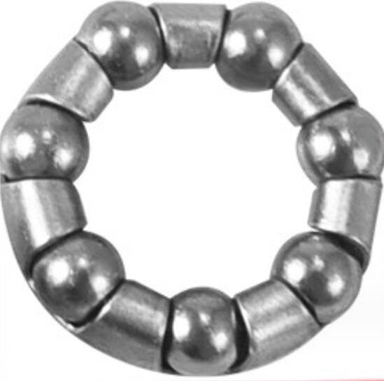 自転車ボールベアリングリテーナー 交換用 マウンテンバイク パーツ 修理アクセサリー (シルバー 5/21インチ x 7ボール) 4