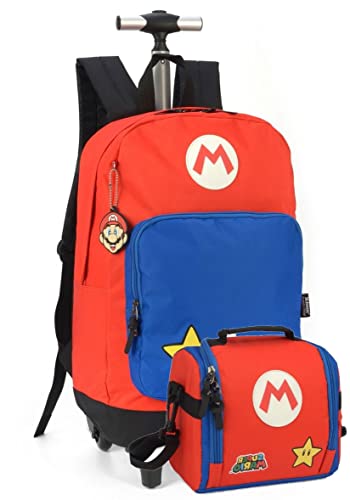 Kit Mochila De Rodinha Escolar Mario Bros Luxcel Ref.51643 1 41nXmXmi6hL