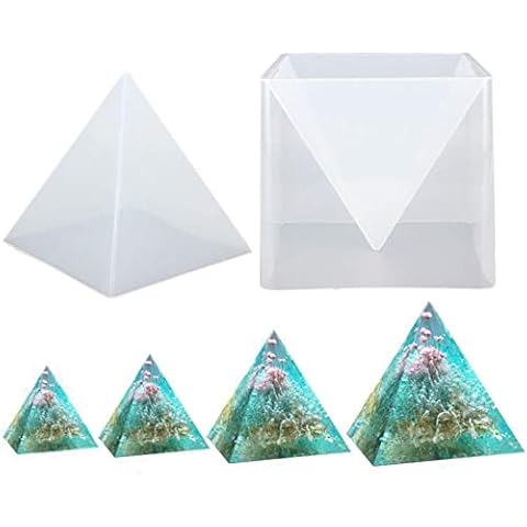 VOANZO Pyramid Silicone Mold 15CM DIY Ornament Decoration Mould Epoxy Color Cream Dried Flower Mould Transparent Cover