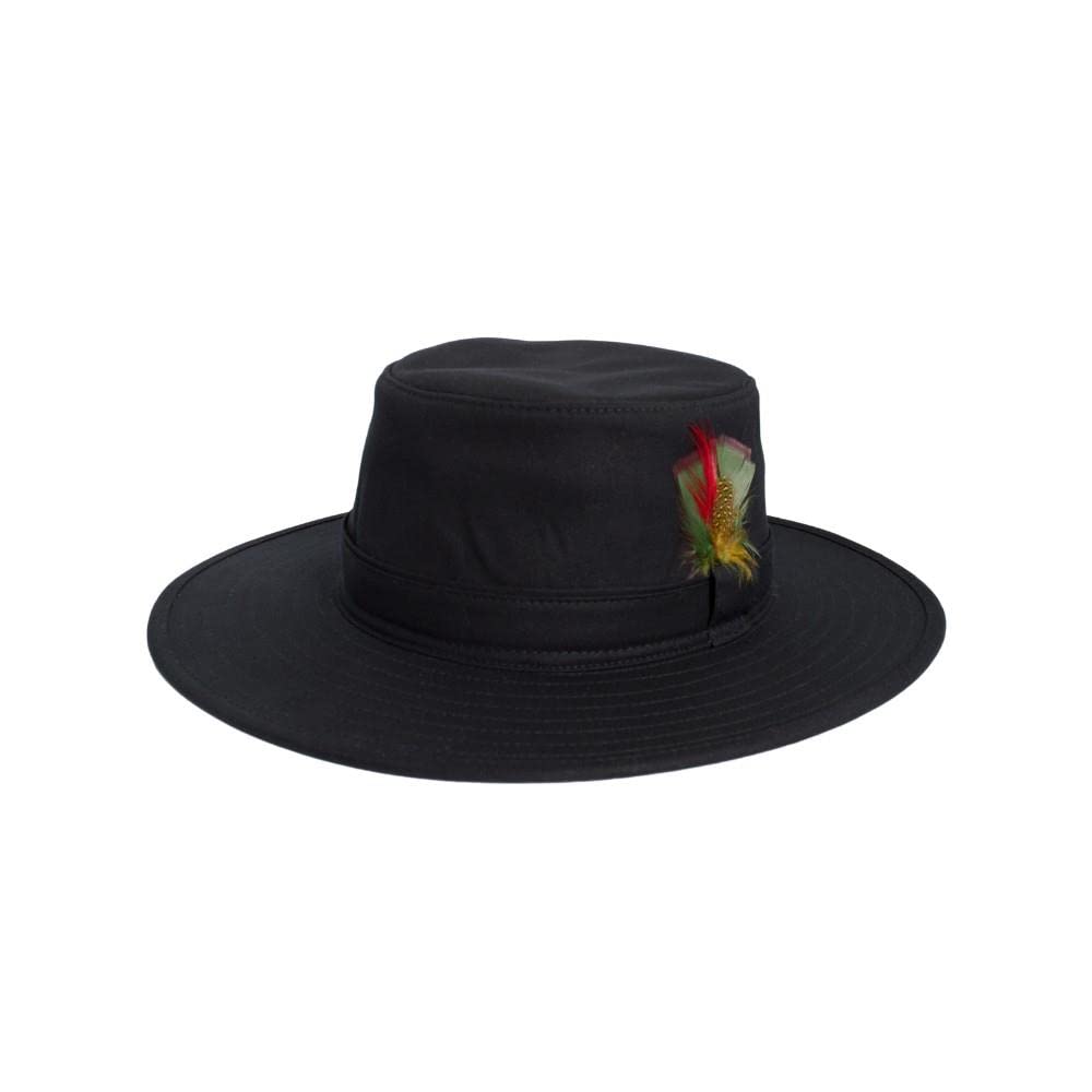 Walker and Hawkes Belmont - Sombrero Encerado Unisex de ala Ancha