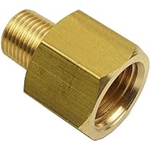 Brass Pipe Fitting Adapter Reducer 1/16 NPT Male x 1/8 NPT Female npt Pipe Adapter