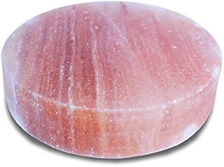 New Nature Organic Pure Pink Himalayan Salt Round Plate Block Slab - 8"