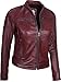 Decrum Womens Leather Jacket - Leather Jackets for Women | [1315924] Ddge Burgundy, L