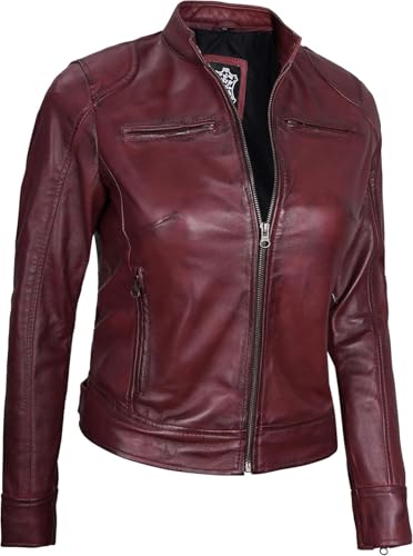 Decrum Leather Jackets For Women - Cafe Racer Style Casual Womens Leather Jacket4