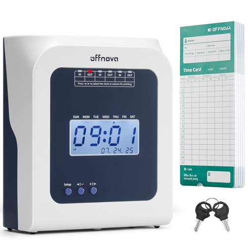 OFFNOVA Thermal Time Clock for Employees Small Business, No...