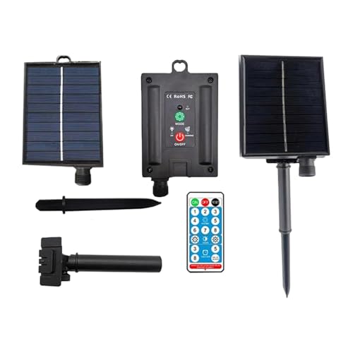 Solar Panel with Plug Outlet - Waterproof 31V Outdoor Solar Panel with Remote Control,Electrical Equipment - for Garden Outdoor Farm Tent Fishing Patio Yard Pathway Shed Indoor