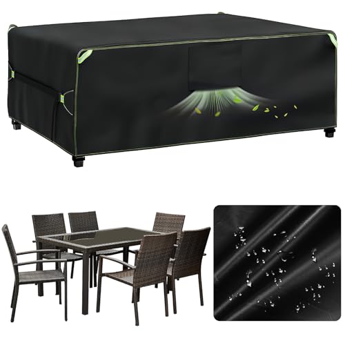 Gartenmöbel Abdeckung Helmsyde Winddicht Wasserdichte Abdeckplane 420D...