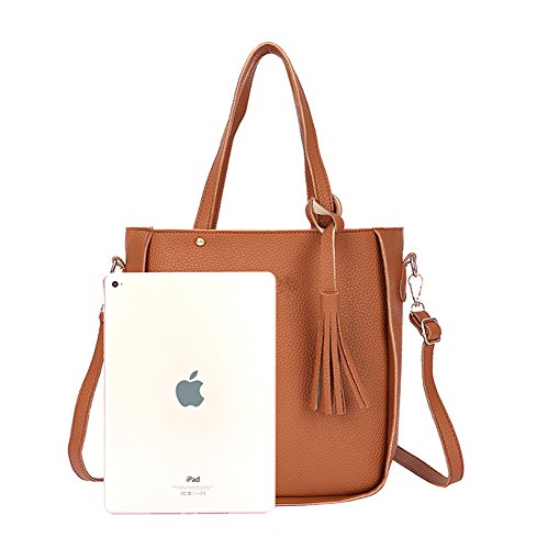 Fashion Handbag for Women PU Leather Shoulder Bags Tote Satchel 4pcs Purse Set2