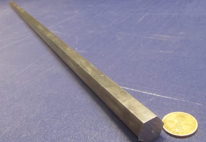1018 Carbon Steel Hex Rod 0.750" (3/4") Diameter x 3 Foot Length
