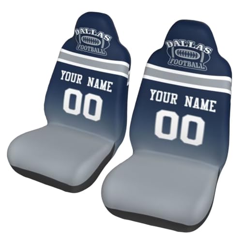 Generic Personalized custom Dallas car seat cover, add personalized name number seat cover, suitable for most car seats, car accessories elastic soft non-slip wear-resistant