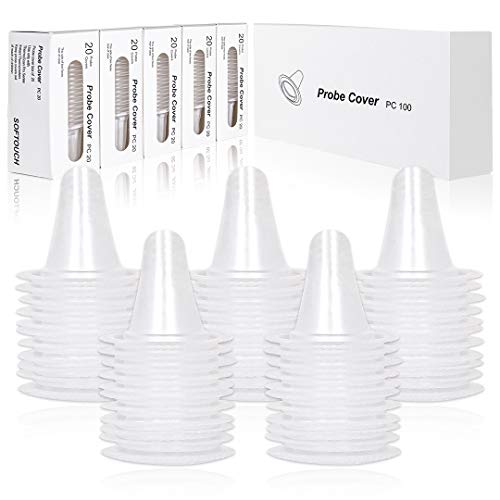100 Counts Ear Thermometer Probe Covers/Refill Caps/Lens Filters for All Braun ThermoScan Models and Other Types of Digital Thermometers Disposable Covers, BPA Free