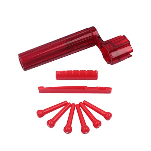 SUPVOX Red Wire Reel Pillow Stud Set for Guitar Nut Saddle 1g08 Guitar Bridge Pins