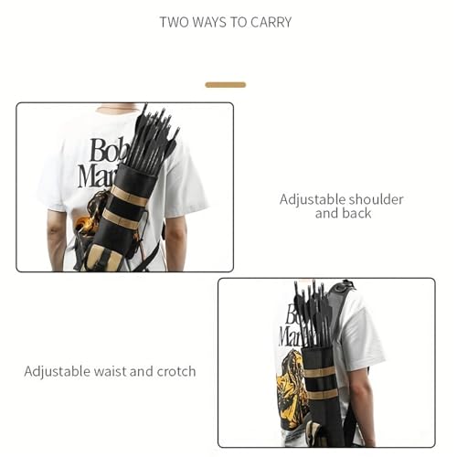 Bolsa trasera para carcaj de tiro con arco compacta con bolsillos 7