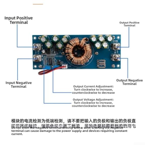 Módulo convertidor reductor de 1200W con regulador de voltaje ajustable de 15-90V a 2.5-72V y 40A 7
