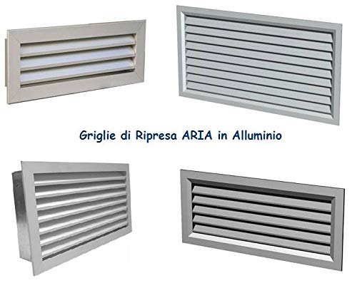 Griglie Altezza 100mm di Ripresa Aria BIANCA con Alette Oblique fisse
