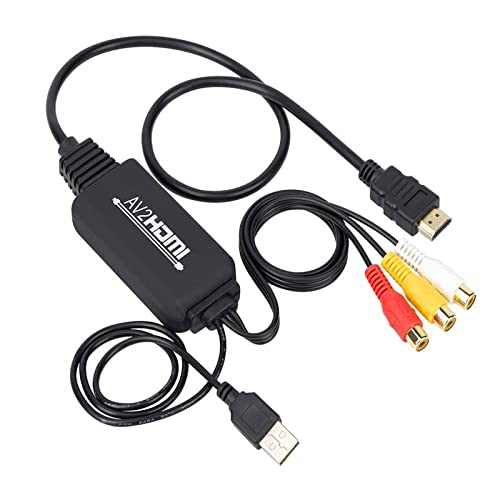 Walbest Adaptador de áudio HDTV Box Adaptador de áudio Plug Play Suporte 1080P Preto