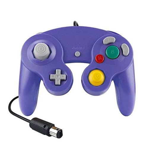 2 manettes violettes pour Nintendo GameCube avec câble d'extension GC
