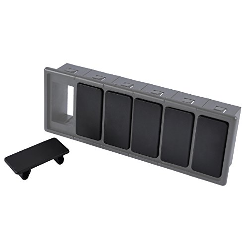 Rocker Switch Panel Cover, AutoEC Automotive Toggle Switch Hole Cover for Empty Slot, 6 pcs Hole Rocker Panel Cover Rocker Switch Bracket Filler Plug