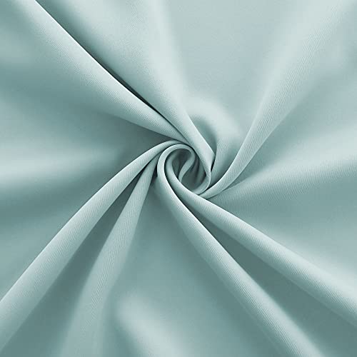 Image of KOUFALL Heat Blocking Curtains for Bedroom Short,Blackout Insulated Thermal Summer Curtains for Living Room,Mint Green /Seafoam /Light Aqua Colored