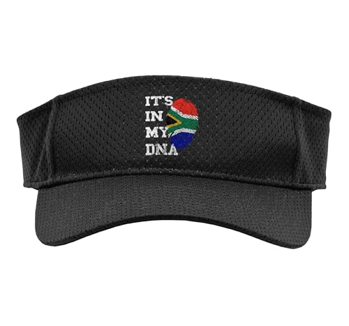 It is in Meiner DNA South Africa South Africa Fingerprint Sport Sun Visor, Adult, One Size, Black