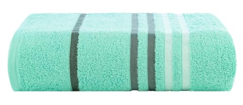 Image of Casa Copenhagen - Egyptian Cotton Exotic 1 Pcs Large Bath Towel (75 X 150cm) Colour : Aque Blue