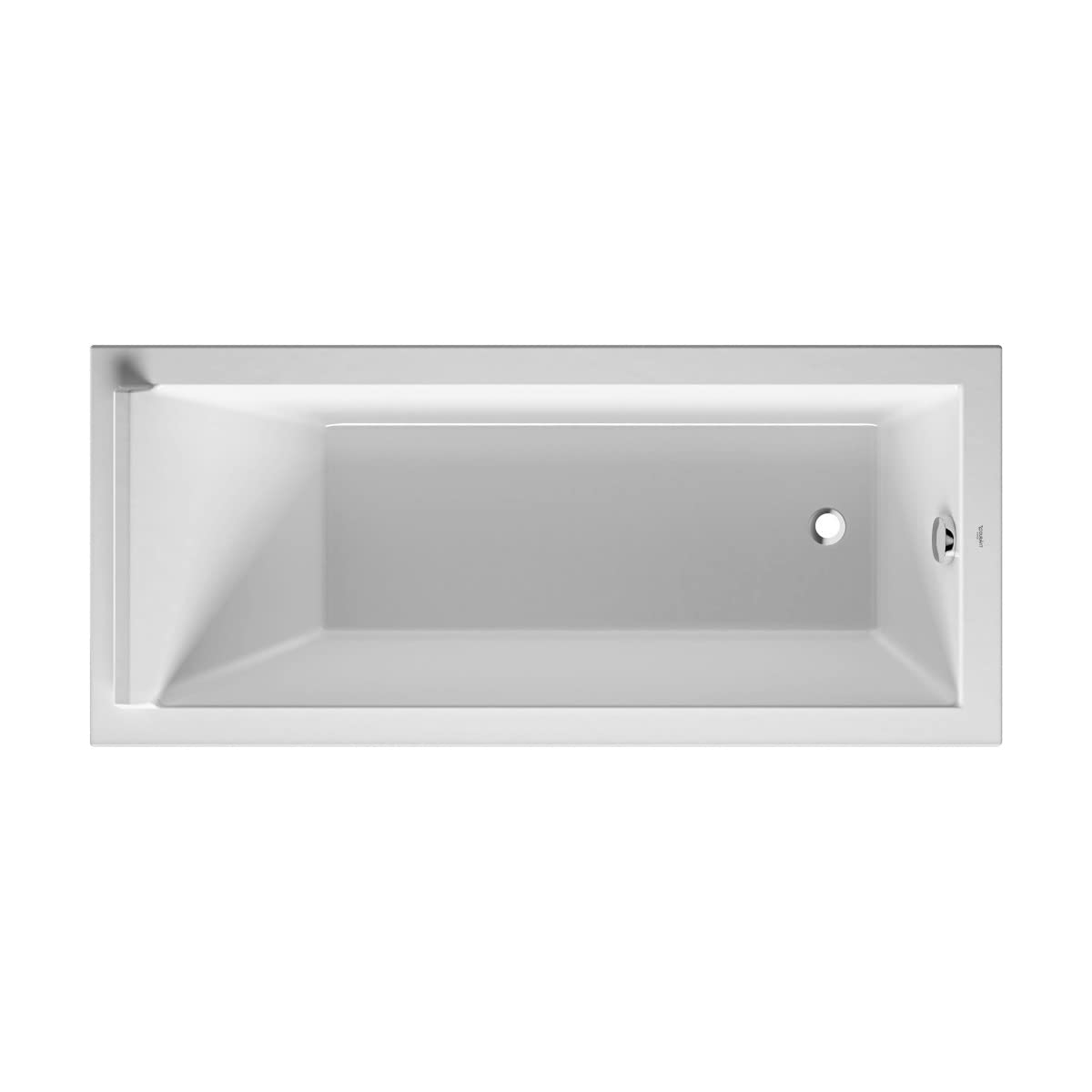 Duravit Baignoire Starck rectangulaire 170x75cm, un fond incliné, 700335, à encastrer, 700335000000000