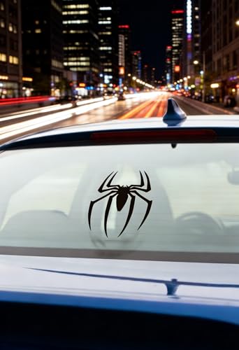 Image of 2PCS 3D Spider Emblem Badge Sticker Decoration for Car, Truck, Motorcycle, RV, Scooter, SUV, Door, Window (Black Style A)