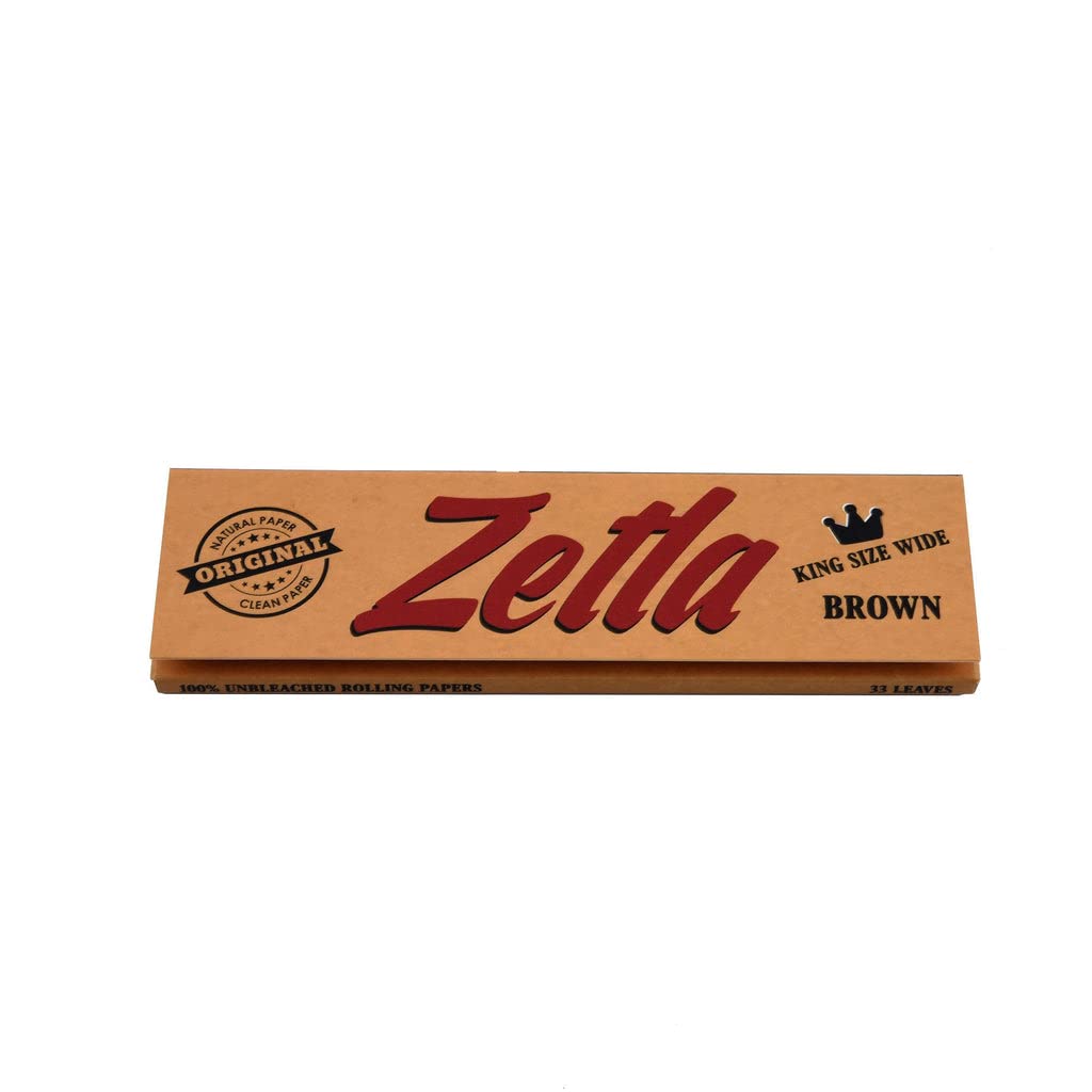 Rolling Papers Zetla Brown Slim - Zigarettenpapier 50 Heftchen 33 Blättchen