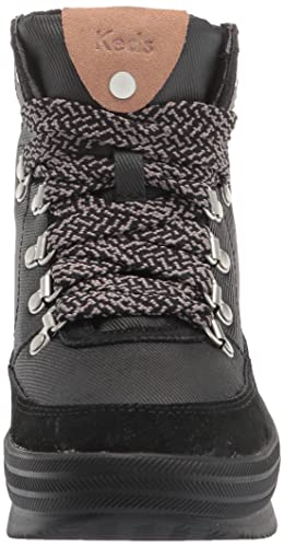 Keds Women's Midland Boot Suede/Twill Rain, Black, 7 #TOP1