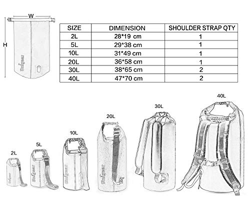 Image of Unigear Floating Waterproof Dry Bag for Kayaking, 2L /5L /10L /20L /30L /40L | Lightweight Gear Storage, Waterproof Phone Case Included, For Boating, Fishing, Swimming, Camping, Beach And Paddle Boarding