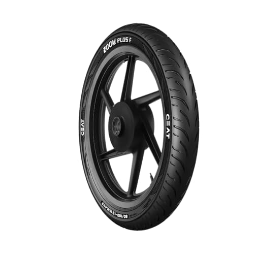 Image of CEAT 100 /80-17 ZOOM PLUS F 52P TUBELESS TYRE | Front | Car Tyre for Front and Rear