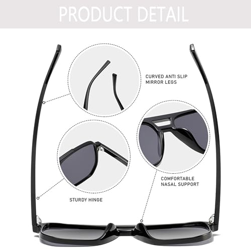 Onrtry Retro Aviator Sunglasses Women Men 70s Vintage Square Frame Sun Glasses UV400 Shades4