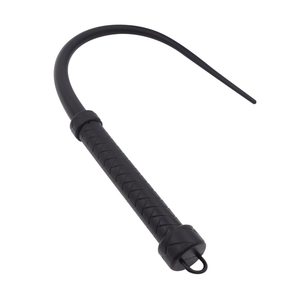Fouet équestre,Fouet En Cuir Frangé,Cravache D'équitation,Fouet Souple Pour Équitation,avec Poignée De Cuir Anti-dérapage,Cravache En Faux Cuir Pour L' équitation,Noir