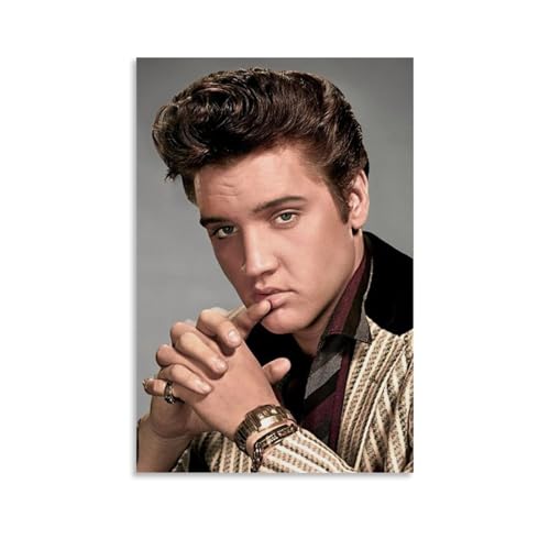 DSANME Póster de Elvis Presley para pared de galería de arte para el hogar, baño, dormitorio, oficina, sala de estar, decoración de lienzo, 50 x 75 cm, estilo sin marco