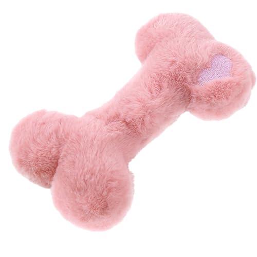 Giocattolo da masticare per cuccioli di peluche, Giocattolo di peluche per cani, Giocattolo vocale a forma di osso per il gioco dei cuccioli, Giocattolo da masticare per cani cigolante resistente alla