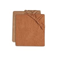 Jollein Wickelauflagenbezug 2er-Set – Frottee – 50x70 cm – Weiche Bezüge für Wickelauflage – Hautfreundlich, Waschbar & Oeko-Tex Zertifiziert – Biscuit & Caramel