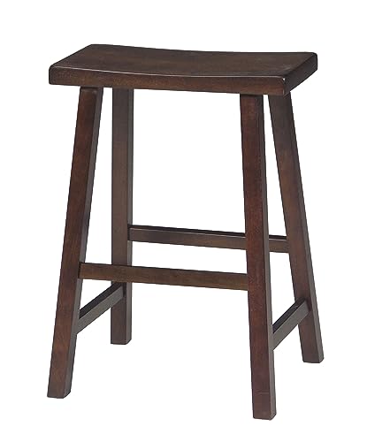 International Concepts Saddle Seat Barstool Walnut 24" #TOP1
