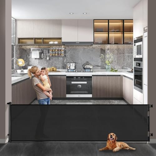 Retraktierbares Sicherheitsgitter für Babys & Haustiere – Extra Breit & Hoch, 0-300CM Türschutzgitter für Treppen, Türen, Innen- & Außenbereich, Einfache Einhand-Bedienung,schwarz Retraktierbares Sicherheitsgitter für Babys & Haustiere – Extra Breit & Hoch, 0-300CM Türschutzgitter für Treppen, Türen, Innen- & Außenbereich, Einfache Einhand-Bedienung,schwarz