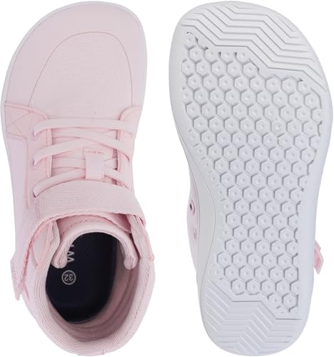 Image of WHITIN Little /Big Kid Wide High Top Barefoot Shoes | Street-Style Minimalist Sneakers for Boys /Girls | Natural & Healthy Fit