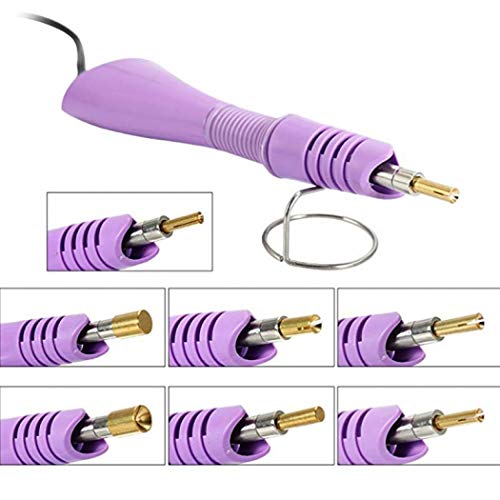 Hotfix Applicator,Diy Hot Fix Rhinestone Setter Applicator Wand Tool Kit Set With 7 Different Sizes Tips,Support Stand (Pink) #TOP5