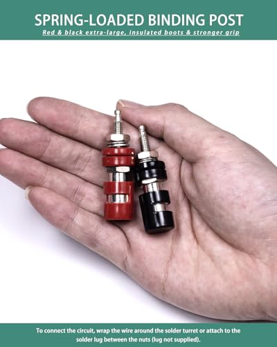 Conector binding post con tapa y aro impermeable, 2 unidades miniatura 6