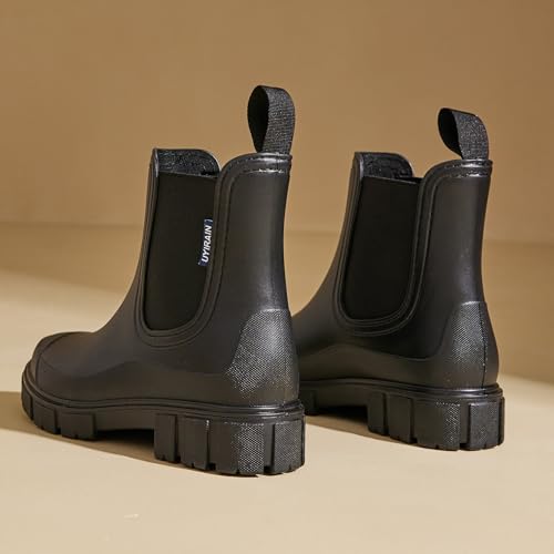 Image of WOWSTICK Women's Ankle Rain Boots Waterproof Lightweight Slip Resistant Fashion Garden Booties