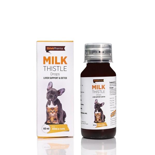 Milk Thistle Drops 60ML for Dogs and Cats(Liver Support & Detox)(Pack of 2) (B0CYT4J21X) Amazon Price History, Amazon Price Tracker