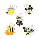 Form/Muster: Insekten Emaille-Anstecker, Honigwabe, Honigglas, Biene, Tasche, Anstecknadel, Cartoon-Abzeichen, Schmuck